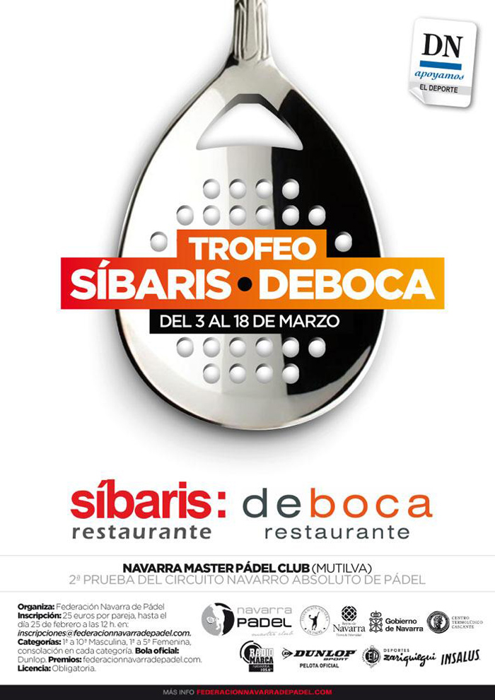 Trofeo S&iacute;baris Deboca: Segunda Prueba del Circuito Navarro De P&aacute;del